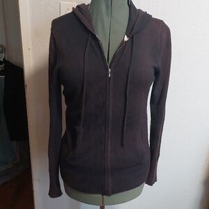 GAP Navy Knit Zip Up Sweater